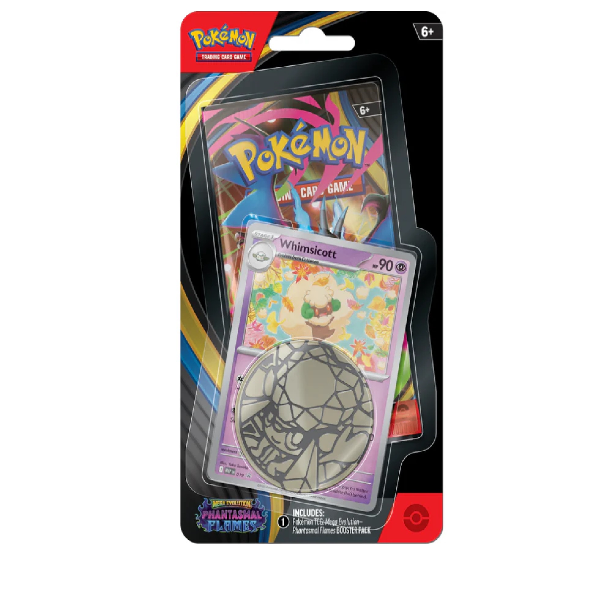 Pokemon - Mega Evolution - Phantasmal Flames - Checklane Blister (Cottonee oder Whimsicott) (Englisch)