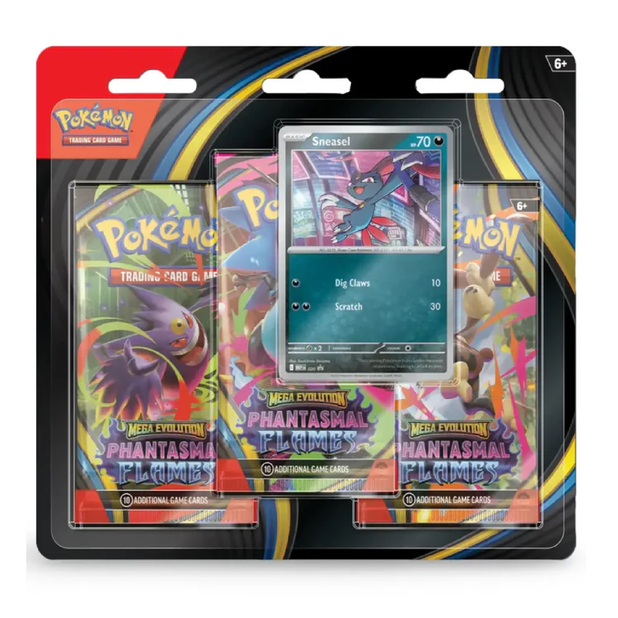 Pokemon - Mega Evolution - Phantasmal Flames - 3er Blister (Sneasel oder Weavile) (Englisch)
