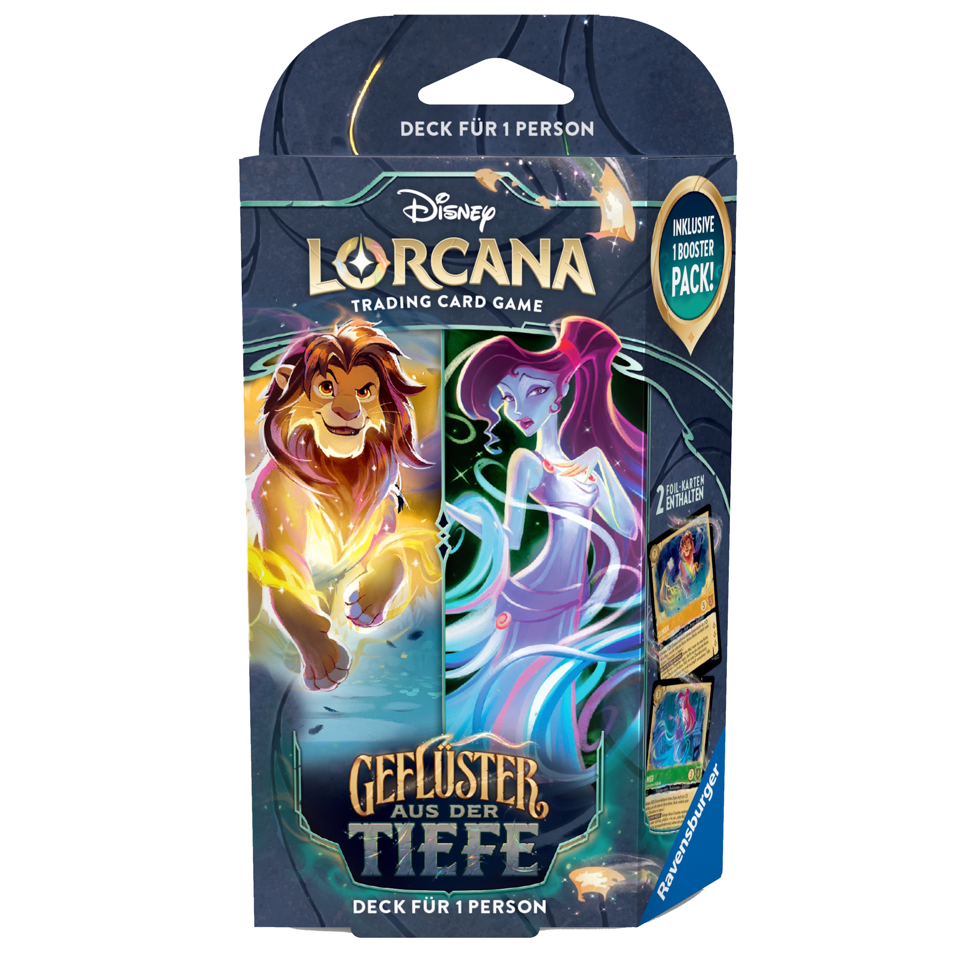 Disney Lorcana - Geflüster aus der Tiefe Einzelspieler Deck Bernstein und Smaragd (Deutsch)